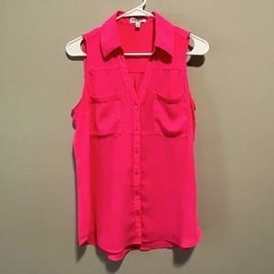 Express Portofino Sleeveless Button Up